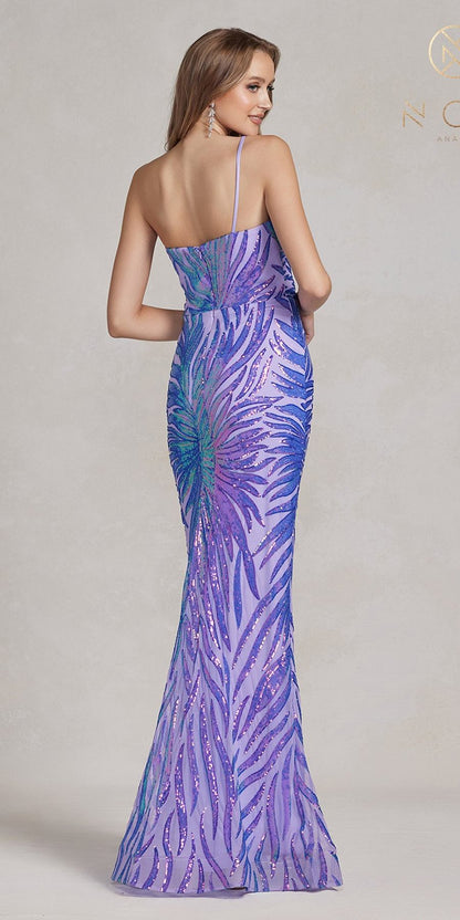 Nox Anabel R1204 Floor Length Fitted Sequin Gown by DiscountDressShop