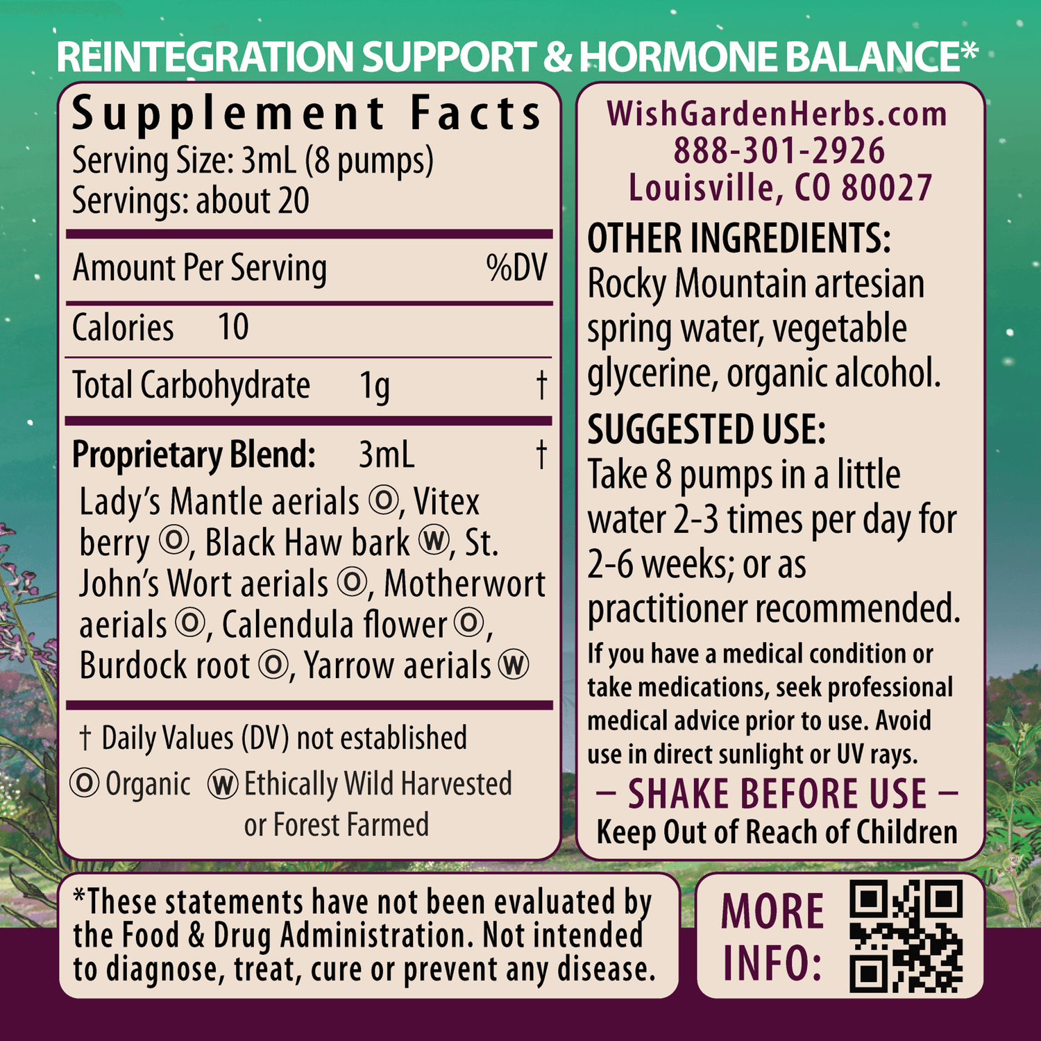 ReBalance, After Birth Hormonal by WishGarden Herbs