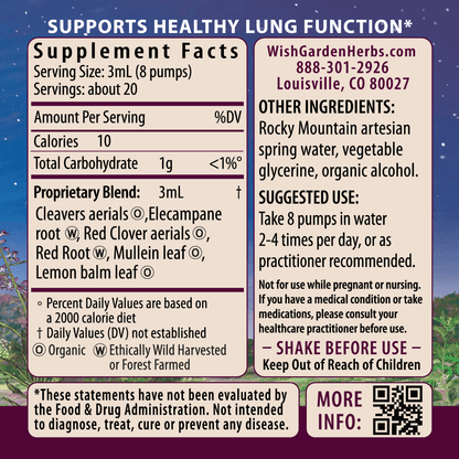 Respiratory Strength, Daily Support by WishGarden Herbs