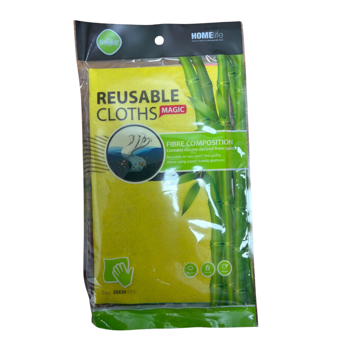 Reusable Microfiber Cleaning Cloths, 3 pack (25×30 cm) by Farmacias Savia