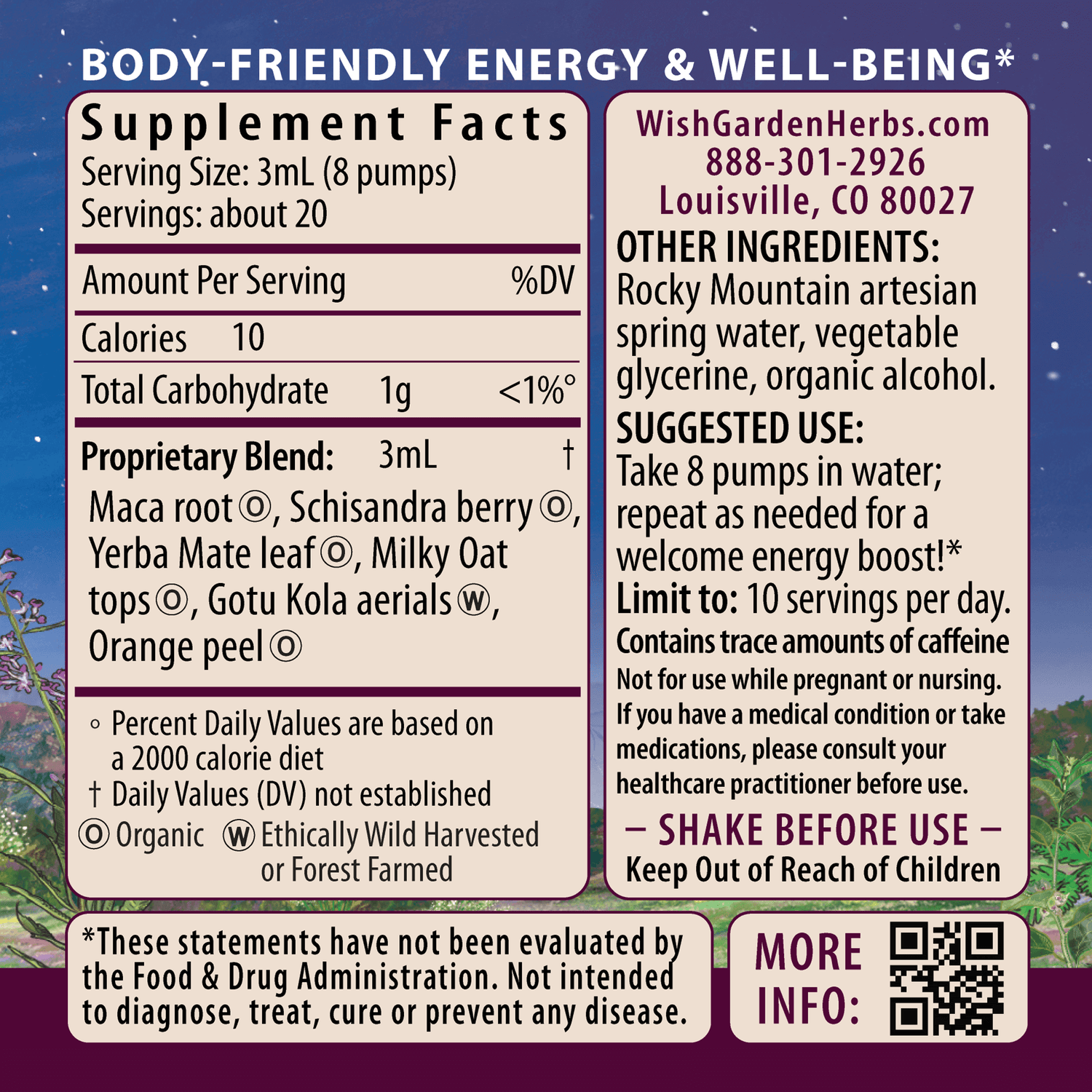 Rise &amp; Energize, Daily Energy Boost by WishGarden Herbs