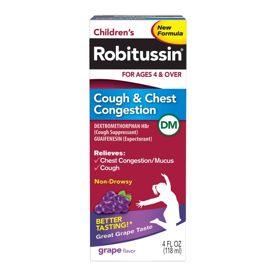 Robitussin Children’s Cough &amp; Chest Congestion Grape Syrup (4 oz) by Farmacias Savia