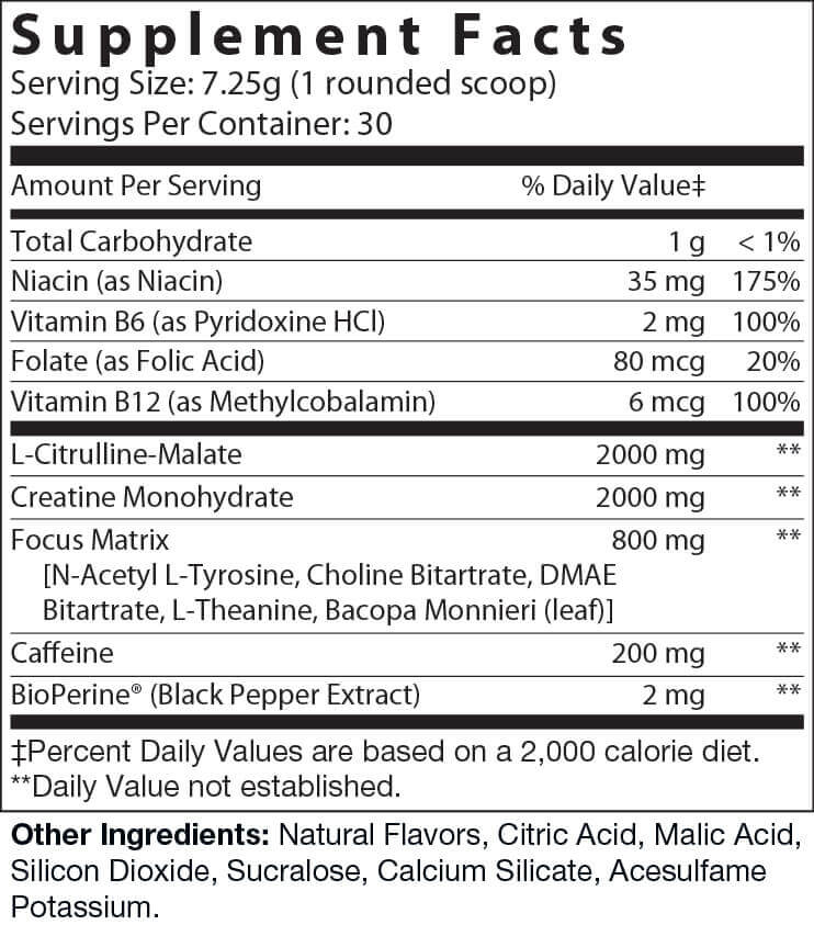 Lemonade Pre-Workout Energy Powder + Focus Boost &amp; Hydration | Sugar Free by Virtrue