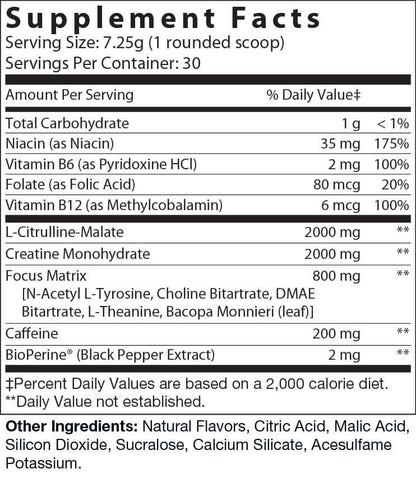 Lemonade Pre-Workout Energy Powder + Focus Boost &amp; Hydration | Sugar Free by Virtrue