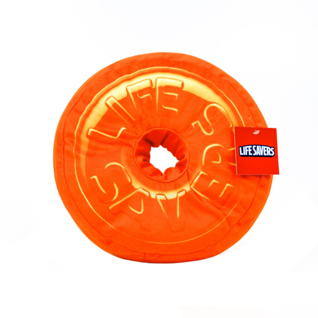 Round Pillow with Hole Lifesavers Orange by Farmacias Savia