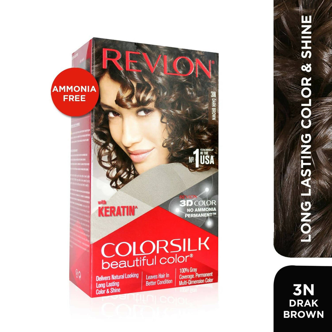Revlon ColorSilk Beautiful Color - Dark Brown 3N by Dista