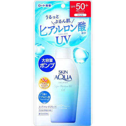 Rohto Skin Aqua UV Super Moisture Gel SPF 50+ PA++++ (With Pump) New Version by AsiaBeautyMall