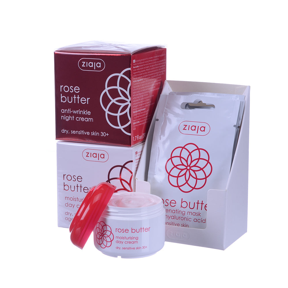 Rose Butter - Special Bundle - Day, Night and 5 Face Masks by Ziaja® USA Webstore