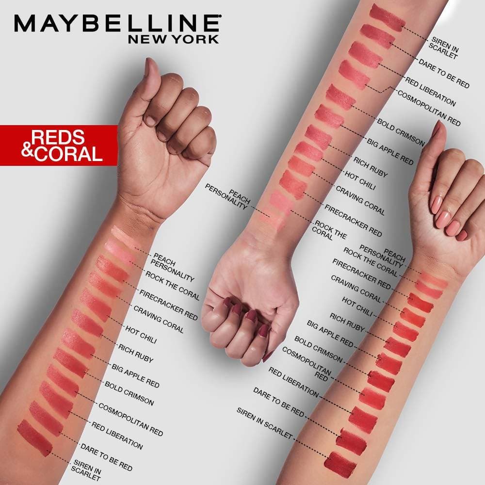 Maybelline New York Color Sensational Creamy Matte Lipstick / 690 Siren in Scarlet by Dista