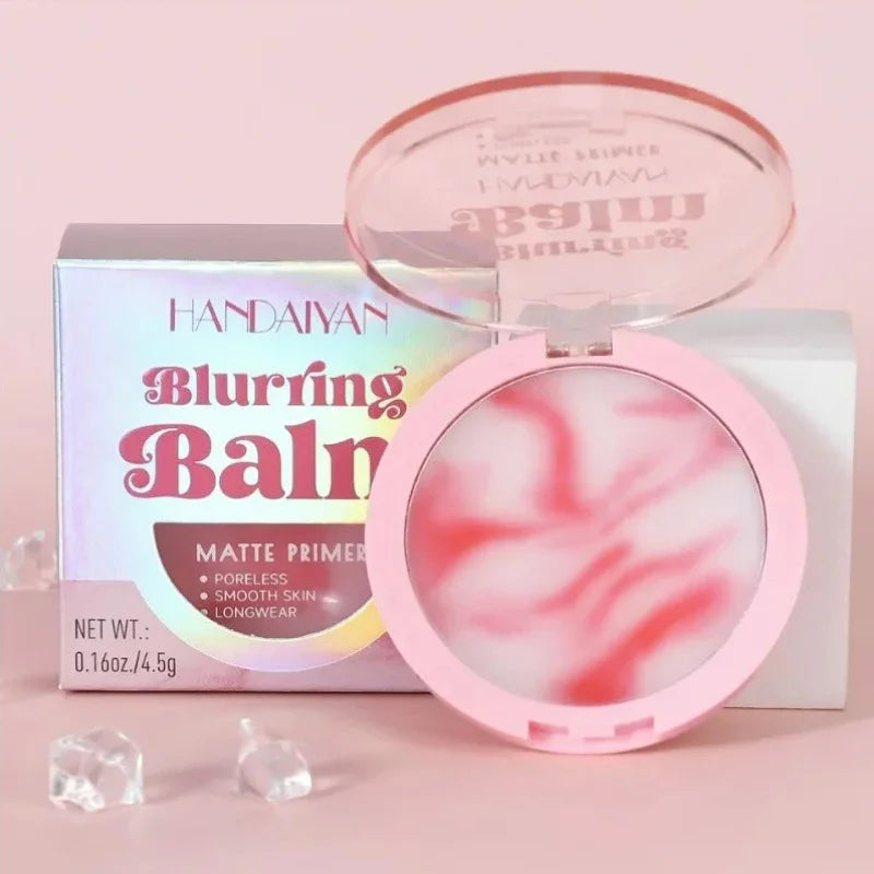 Matte Setting Powder Lasting Oil-Control Purple Glitter Pressed Powder Brightening Face Powder Jelly Compact Foundation Makeup by Korean Skin Care