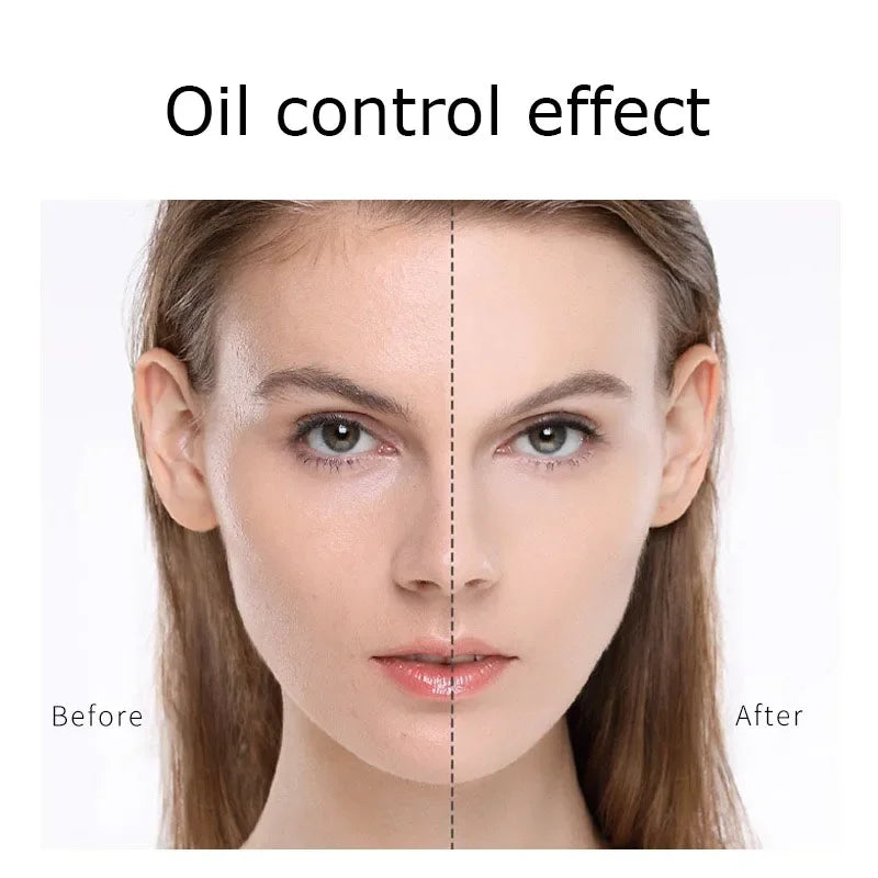 Matte Setting Powder Lasting Oil-Control Purple Glitter Pressed Powder Brightening Face Powder Jelly Compact Foundation Makeup by Korean Skin Care