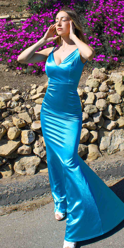 Astee SE016 Long Fitted Semi Formal Gown by Cinderella Divine by DiscountDressShop