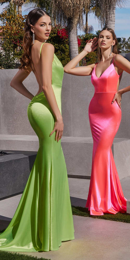 Astee SE016 Long Fitted Semi Formal Gown by Cinderella Divine by DiscountDressShop