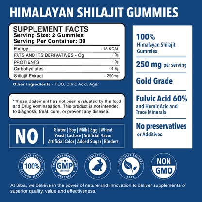 Shilajit Gummies by Siba Vitamins Store