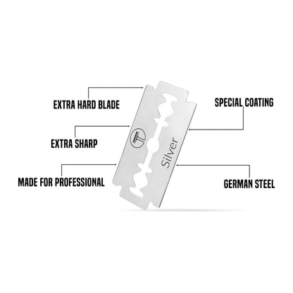 My-Blades Silver Double Edge Razor Blades 100 ct by Pasteur Pharmacy