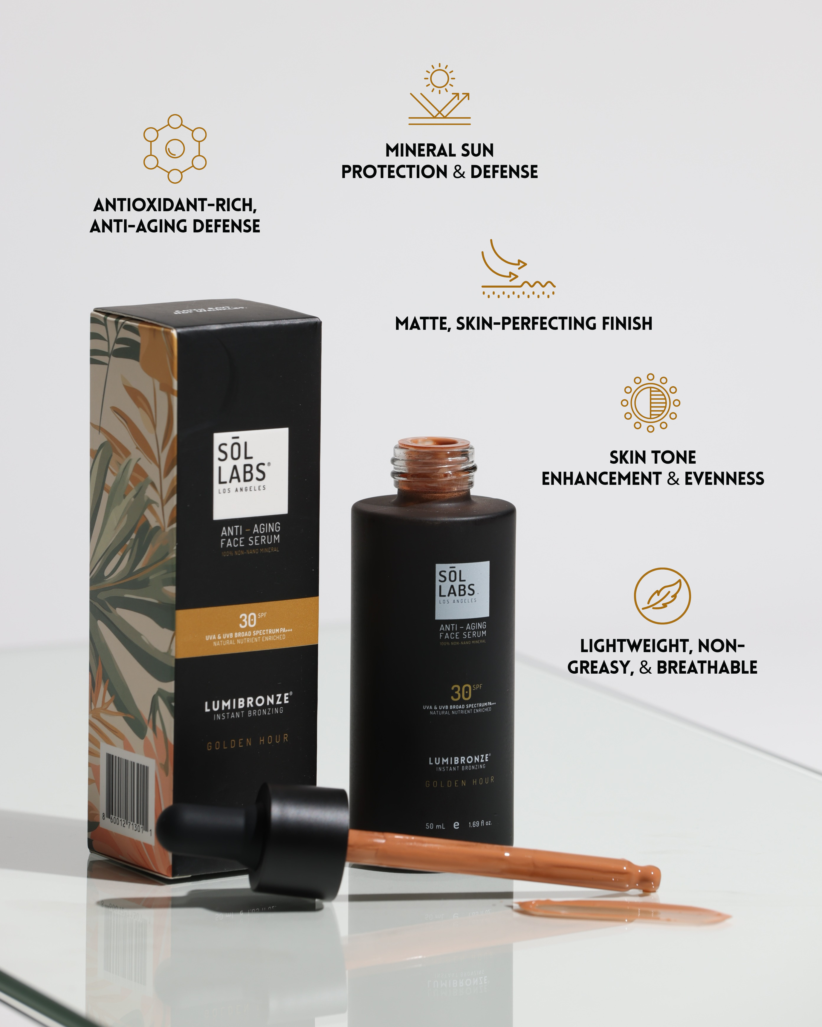 SOL LABS® LUMIBRONZE® SPF 30 Mineral Anti-Aging Bronzing Serum by SOL LABS