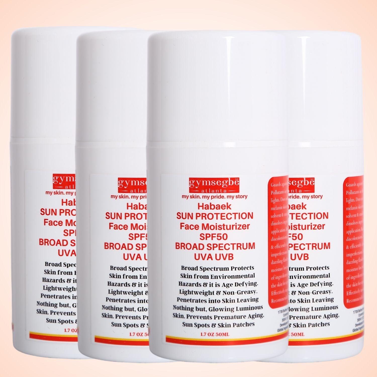 Habaek Sun Protection Face Moisturizer SPF50 | Peptides | Niacinamide by gymsegbë