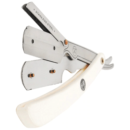 Parker SRW 34R White Resin Handle Straight Razor by Pasteur Pharmacy