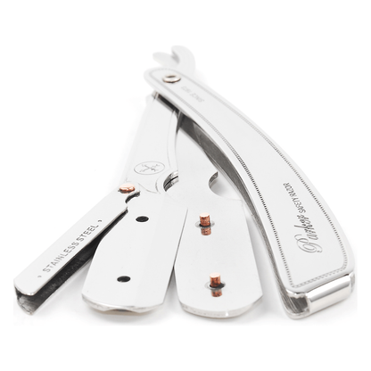 Parker SRX Heavy Duty Stainless Steel Handle Clip Type Barber Straight Razor by Pasteur Pharmacy