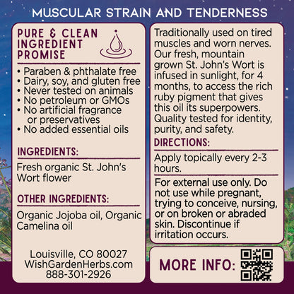 St. John’s Wort Oil, Soothe &amp; Recover by WishGarden Herbs