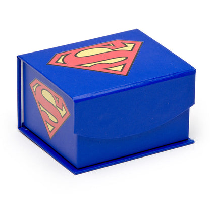DC Superman Black Onyx Stainless Steel Cufflinks by Cufflinks.com