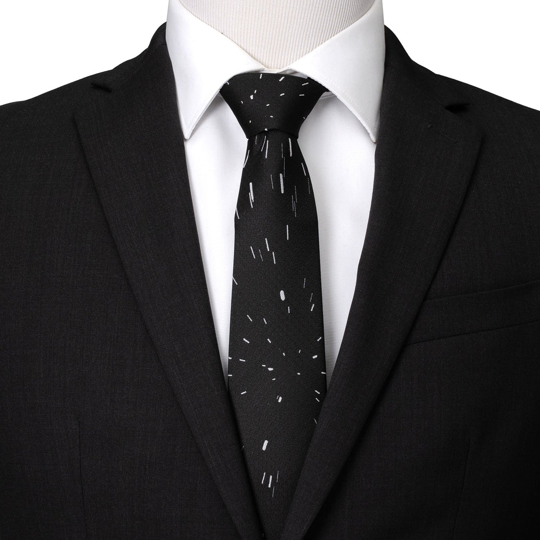 Star Wars Hyperspace Black Tie with Hidden Message by Cufflinks.com