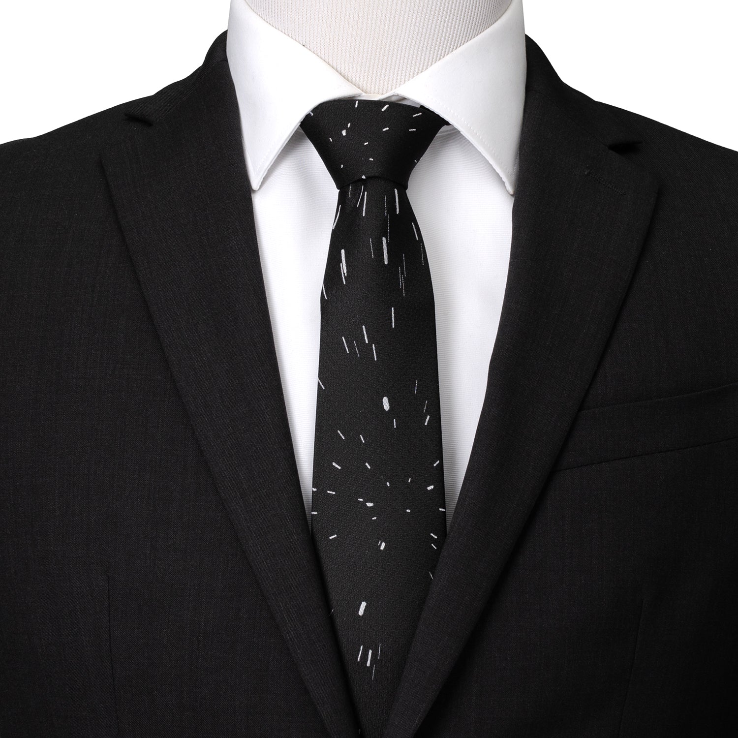 Star Wars Hyperspace Black Tie with Hidden Message by Cufflinks.com