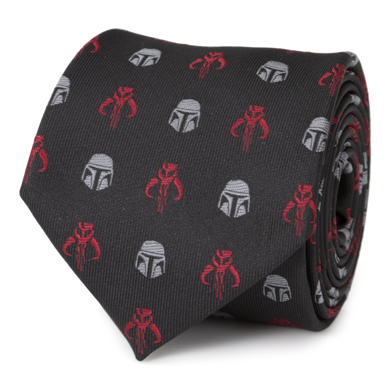 Star Wars Mandalorian and Mythosaur Red and Black Tie by Cufflinks.com