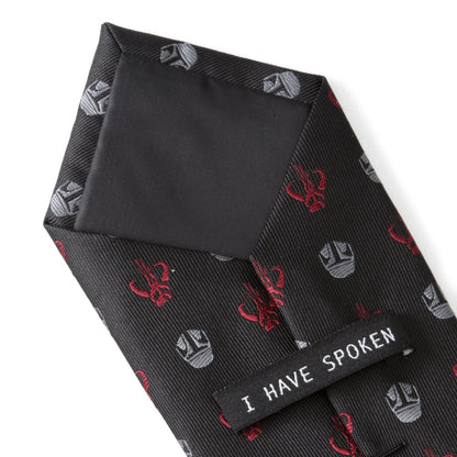 Star Wars Mandalorian and Mythosaur Red and Black Tie by Cufflinks.com