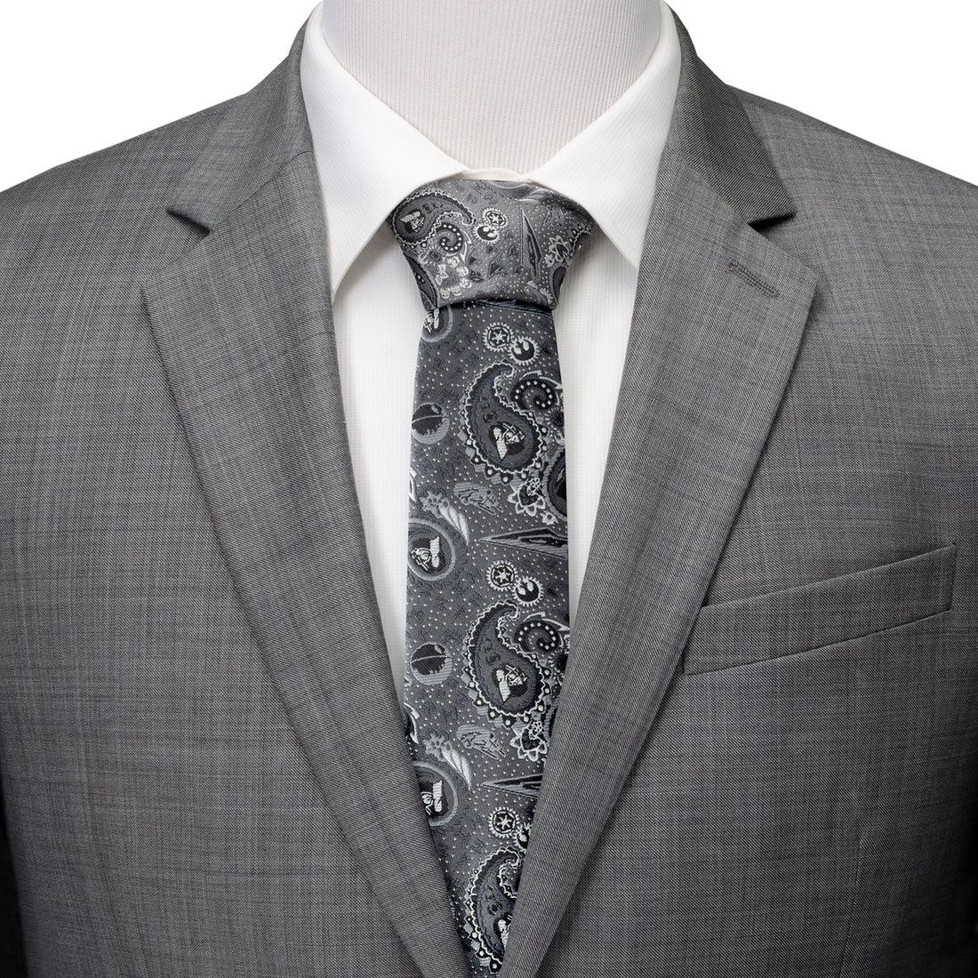 Star Wars Darth Vader Gray Paisley Tie by Cufflinks.com