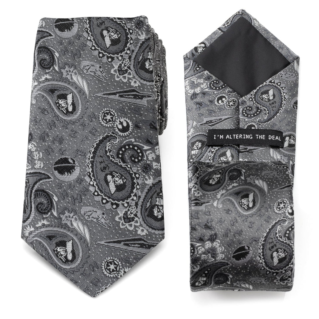 Star Wars Darth Vader Gray Paisley Tie by Cufflinks.com