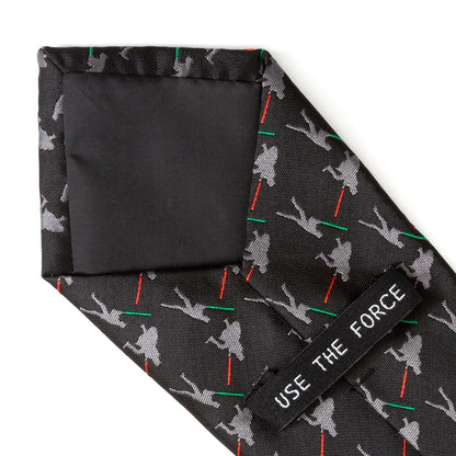 Star Wars Darth Vader and Luke Skywalker LIGHTSABER Battle Black Tie by Cufflinks.com