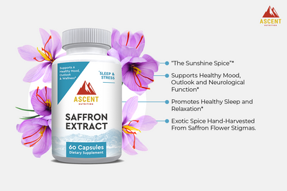 Saffron Extract, 60 Capsules, 88.5 mg by Ascent Nutrition