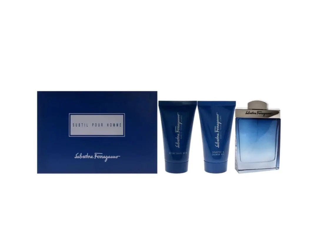 Subtil Pour Homme By Salvatore Ferragamo For Men 3Pcs Set EDT Spray by perfumesandrea