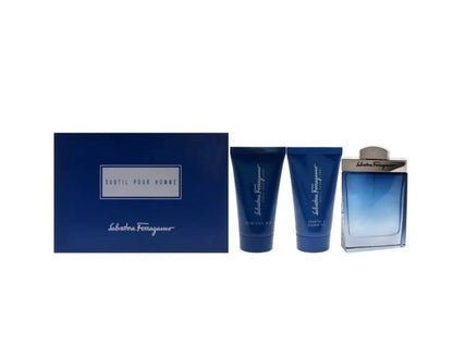 Subtil Pour Homme By Salvatore Ferragamo For Men 3Pcs Set EDT Spray by perfumesandrea