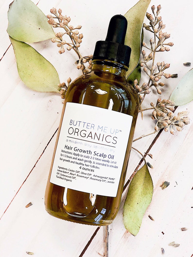 Organic Scalp Treatment / Scalp Oil / Hair Growth / Organic Hair Oil / Hair Repair / Healthy Scalp / Herbal Treatment / Glass Bottle by Butter Me Up Organics