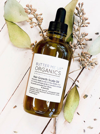 Organic Scalp Treatment / Scalp Oil / Hair Growth / Organic Hair Oil / Hair Repair / Healthy Scalp / Herbal Treatment / Glass Bottle by Butter Me Up Organics