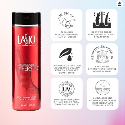 Lasio Keratin-Infused Hypersilk Color Treated Conditioner 12.34 Oz by Pasteur Pharmacy