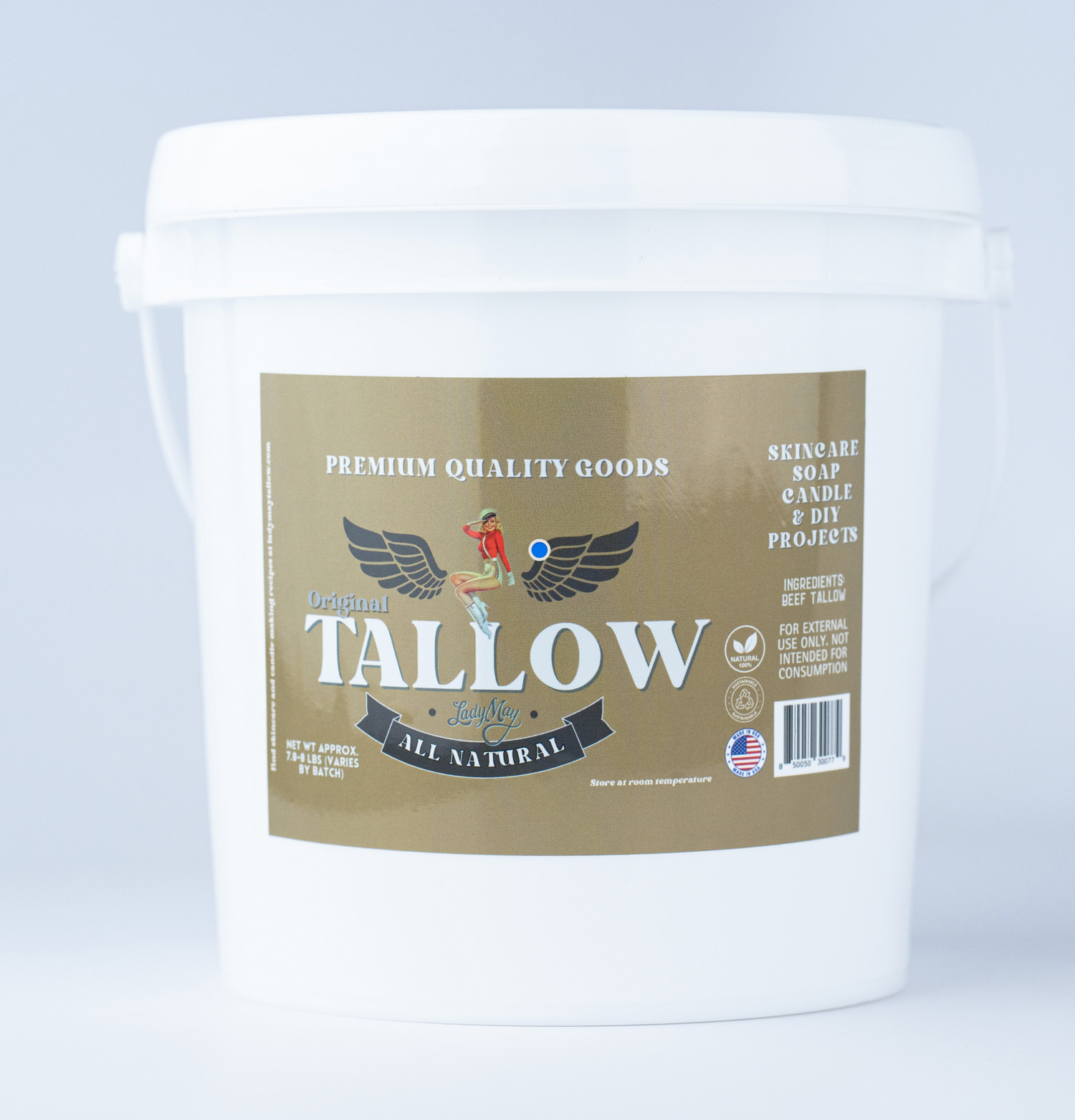 Bulk Grass-Fed Beef Tallow for Soap, Skincare &amp; Candles | 2,8,16 lbs | Maker-Proven Quality by Lady May Tallow