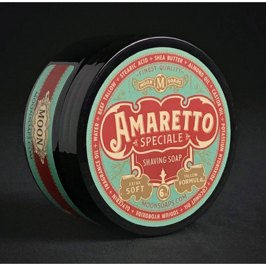 Moon Soaps Amaretto Speciale Shaving Soap 6 Oz by Pasteur Pharmacy