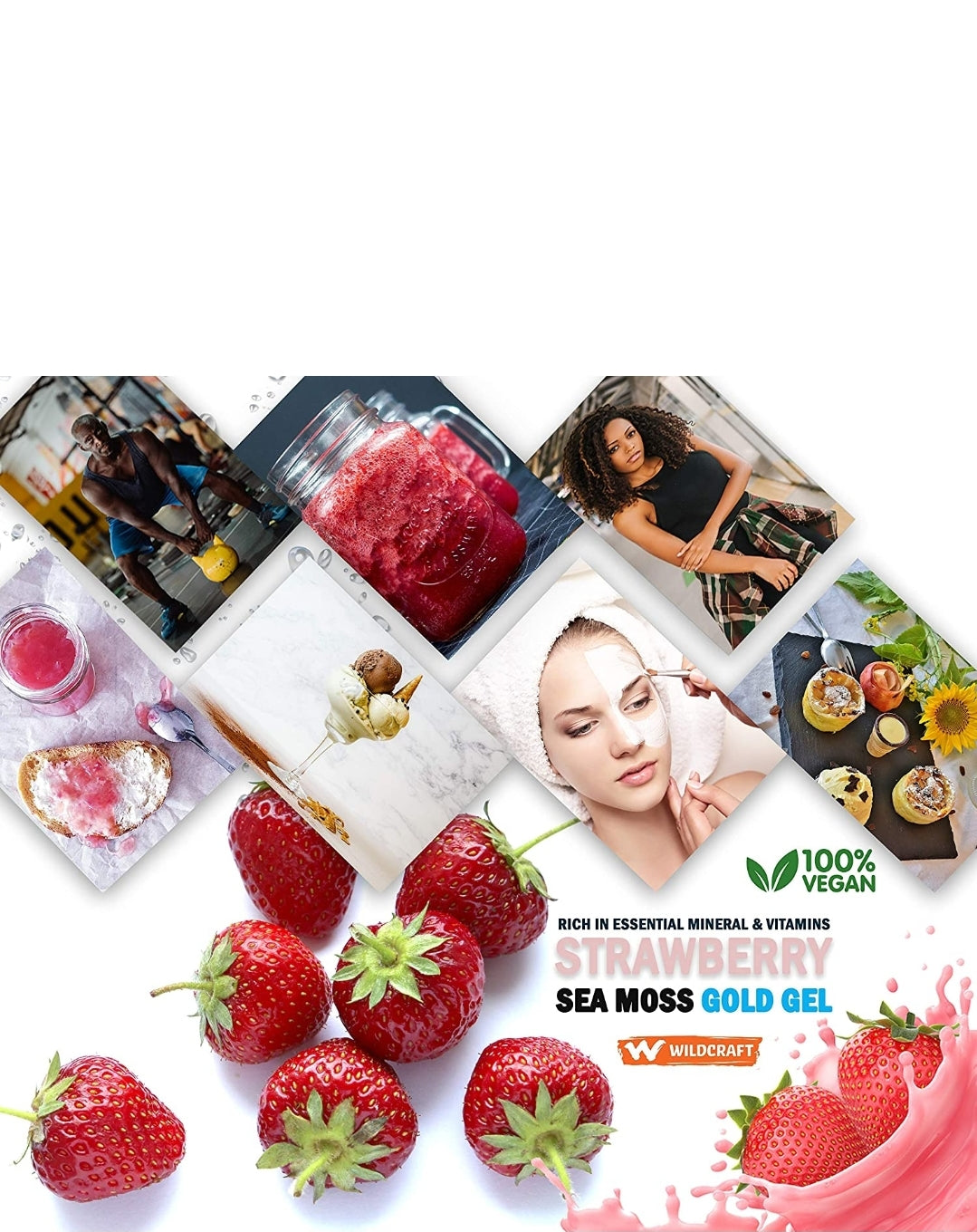 Strawberry Lemonade Sea Moss Gel – Organic, Wildcrafted from St. Lucia