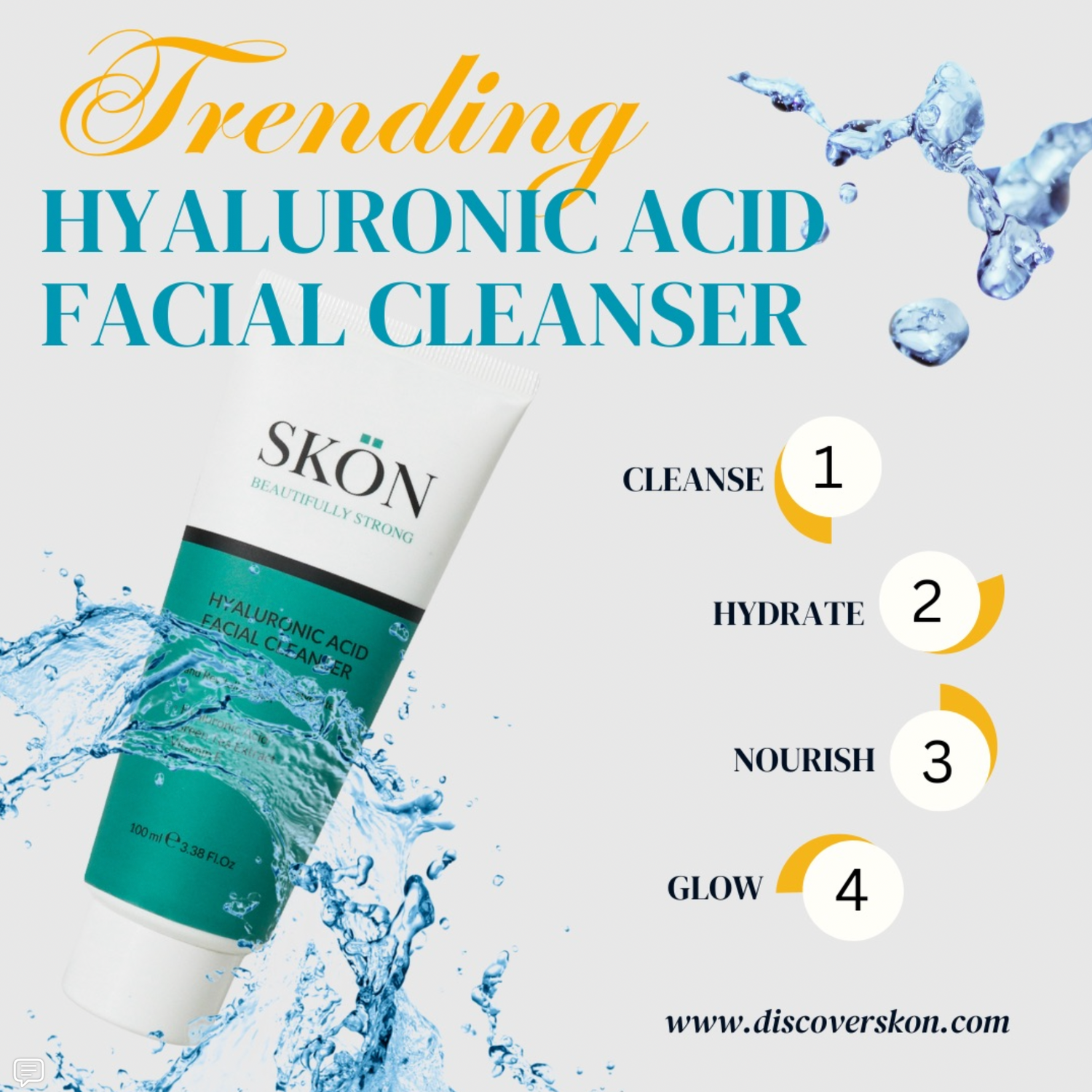 Hyaluronic Acid Facial Cleanser by discoverskon