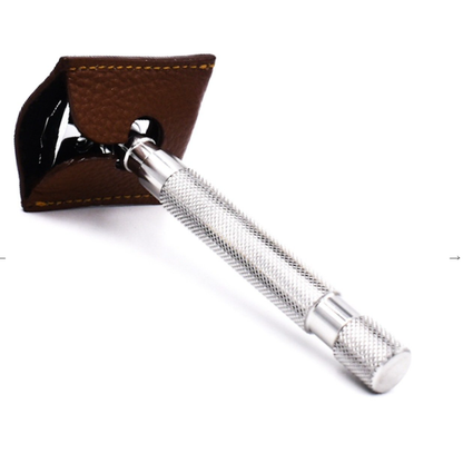 Parker LRCBR Brown Leather Razor Cover by Pasteur Pharmacy