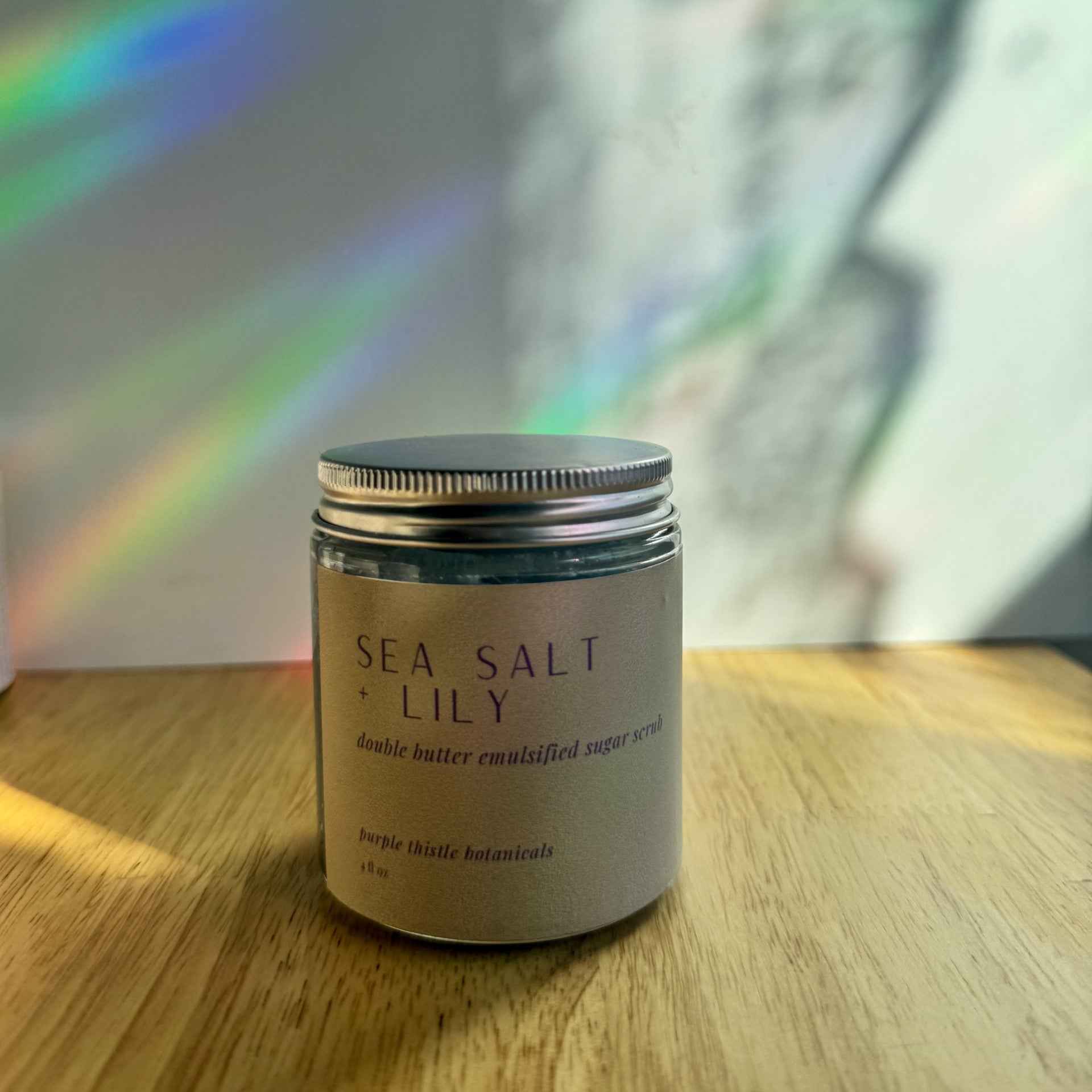 Sea Salt + Lily Double Butter Emulsified Sugar Scrub by Purple Thistle Botanicals
