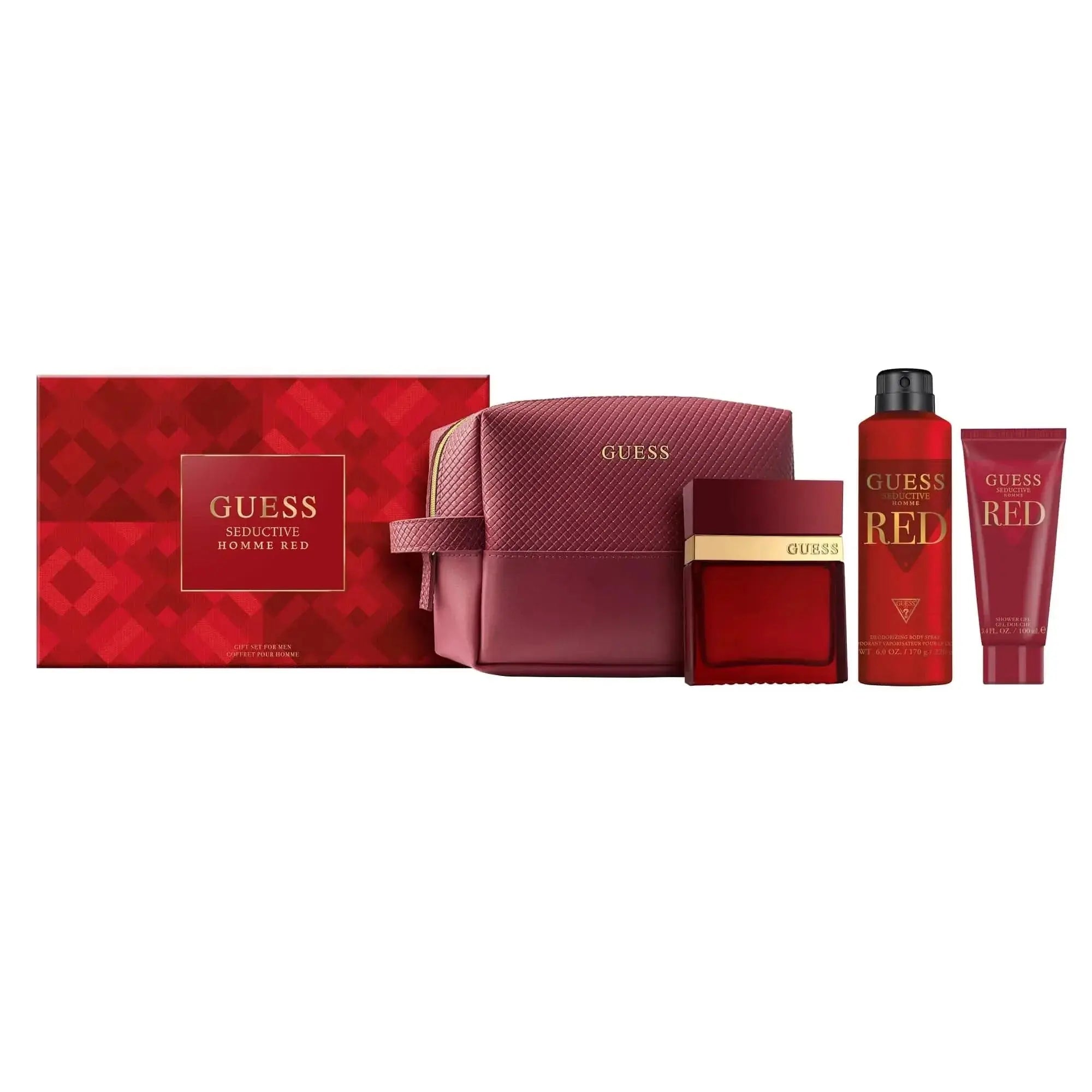 Seductive Red By Guess For Men 4Pcs Set EDT Spray by perfumesandrea