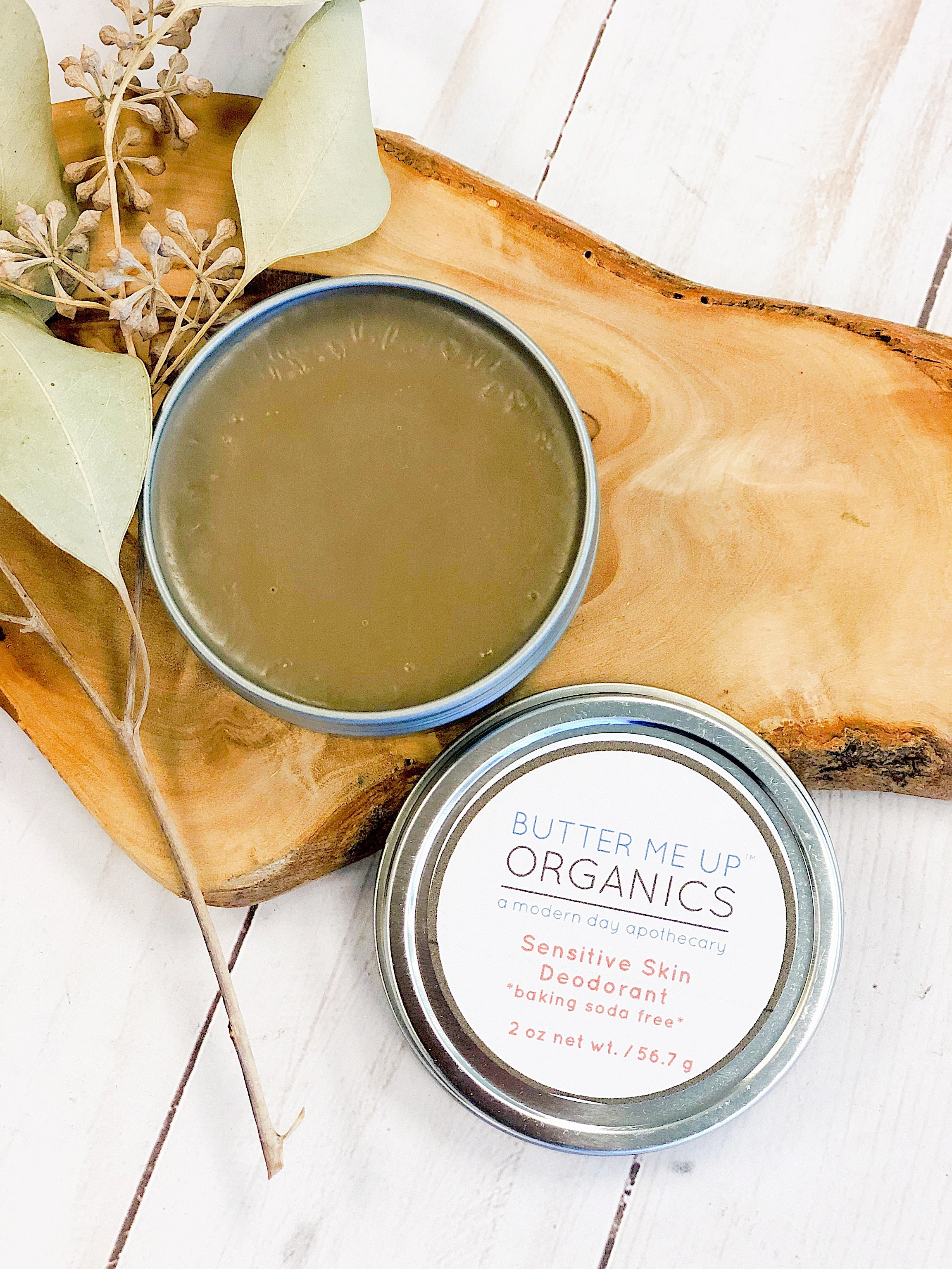 Organic Sensitive Skin Deodorant / BAKING SODA FREE by Butter Me Up Organics