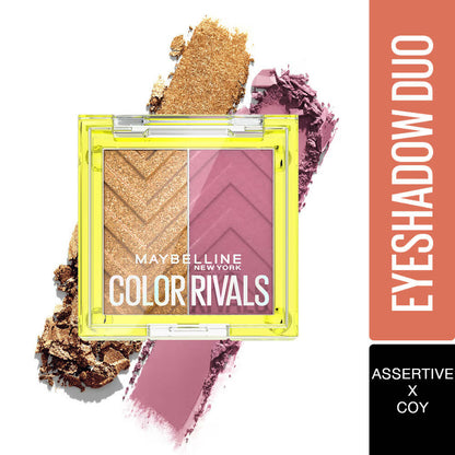 Maybelline New York Color Rivals Longwear Eyeshadow Duo - Assertive X Coy by Dista