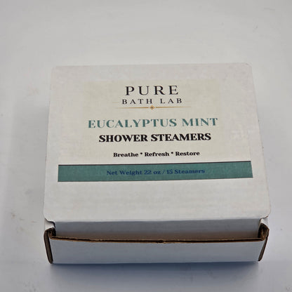 Eucalyptus Mint - Breathe Easy Shower Steamers - Sinus Relief Eucalyptus Menthol (15 count) by Spa Pure