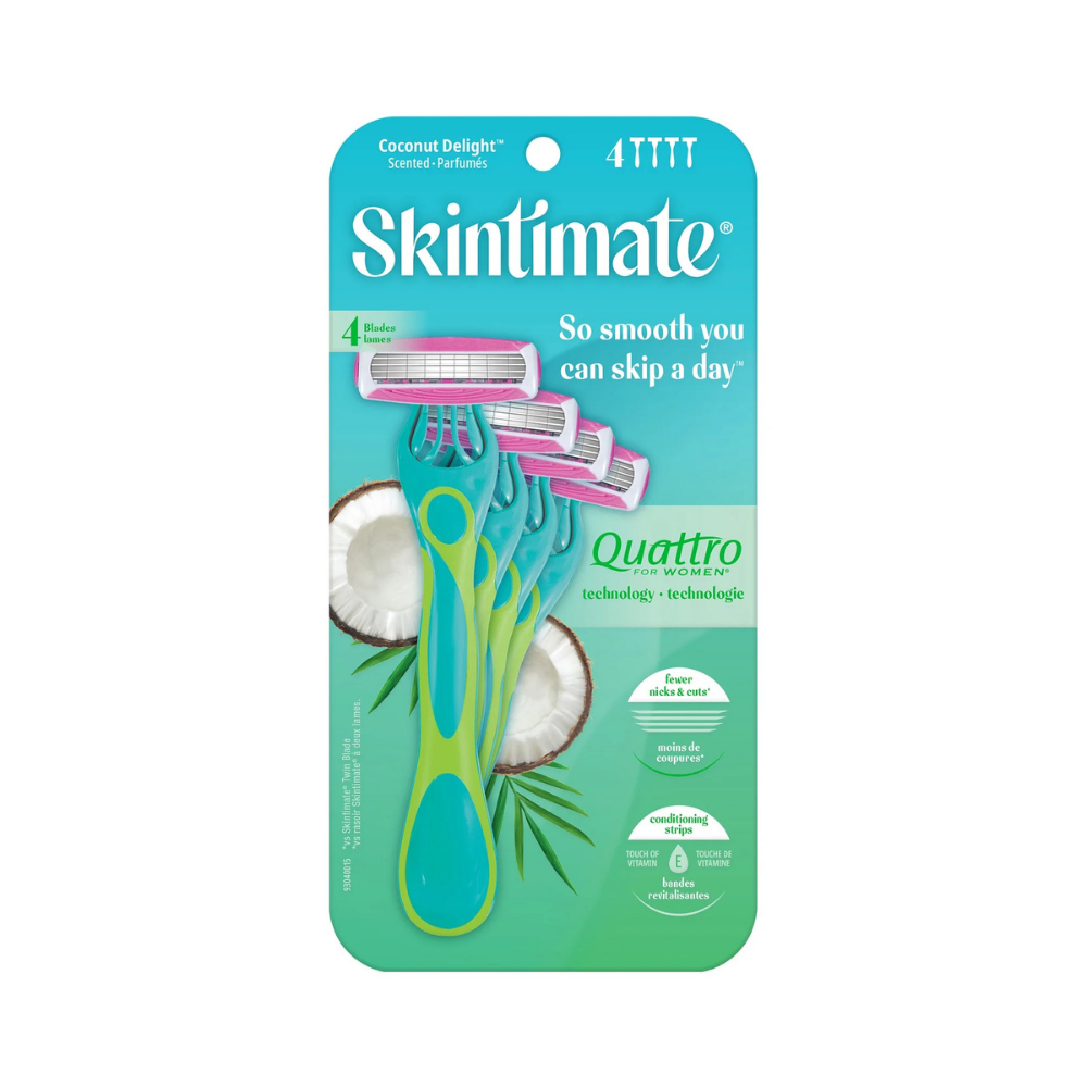 Skintimate Coconut Delight Disposable Razors (4 ct) by Farmacias Savia