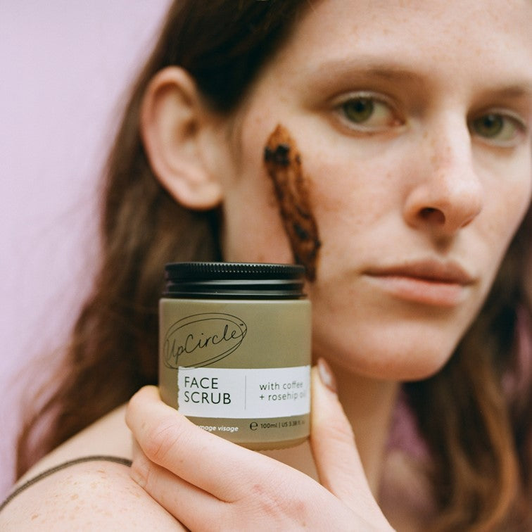 Face Scrub with Coffee + Rosehip Oil by UpCircle